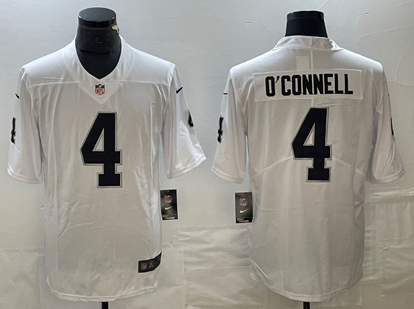 Men's Las Vegas Raiders #4 Aidan O'Connell White Vapor Untouchable Football Stitched Jersey